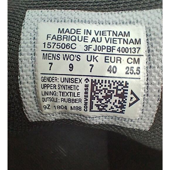 Converse Chuck Taylor All Star 157506C Black Street Boot High Top Unisex - Picture 8 of 13